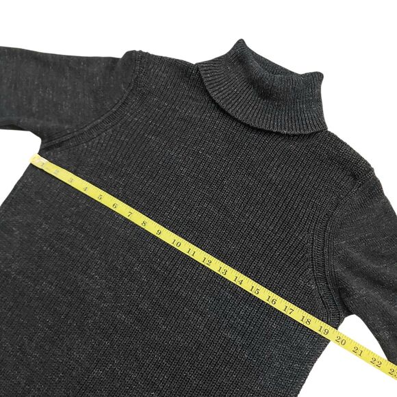 All Saints Sweater Mens Large Gray Knit Turtleneck Cotton Casual Work Office - Picture 11 of 12